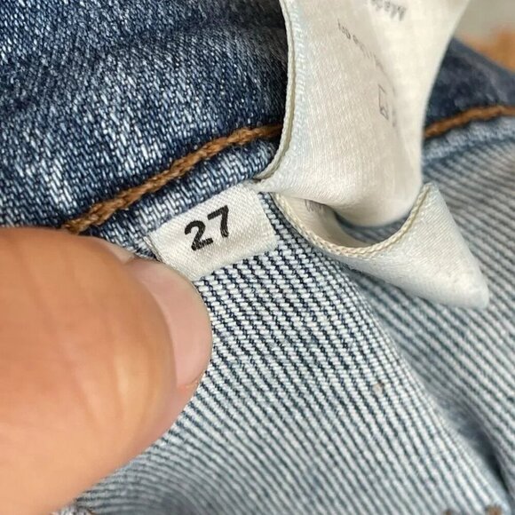 Reformation High Skinny Crop Jeans Patch Pockets 27 - Picture 6 of 7